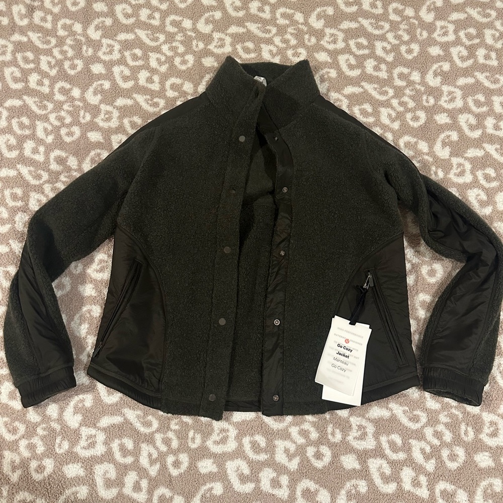 NWT Lululemon Go Cozy jacket dark olive green